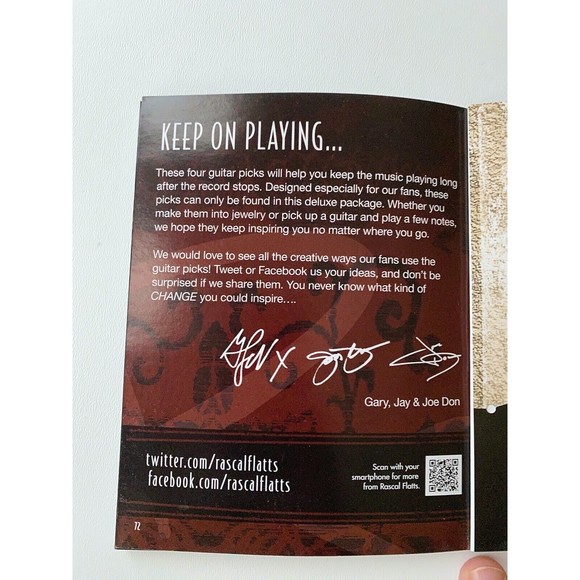 Rascal Flatts Changed Deluxe CD Exclusive Magazine, Guitar Picks (missing one) - Picture 4 of 5